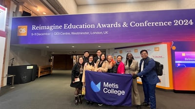 Metis College MBA Students Conquer London at the QS Reimagine Education Conference and Awards 2024